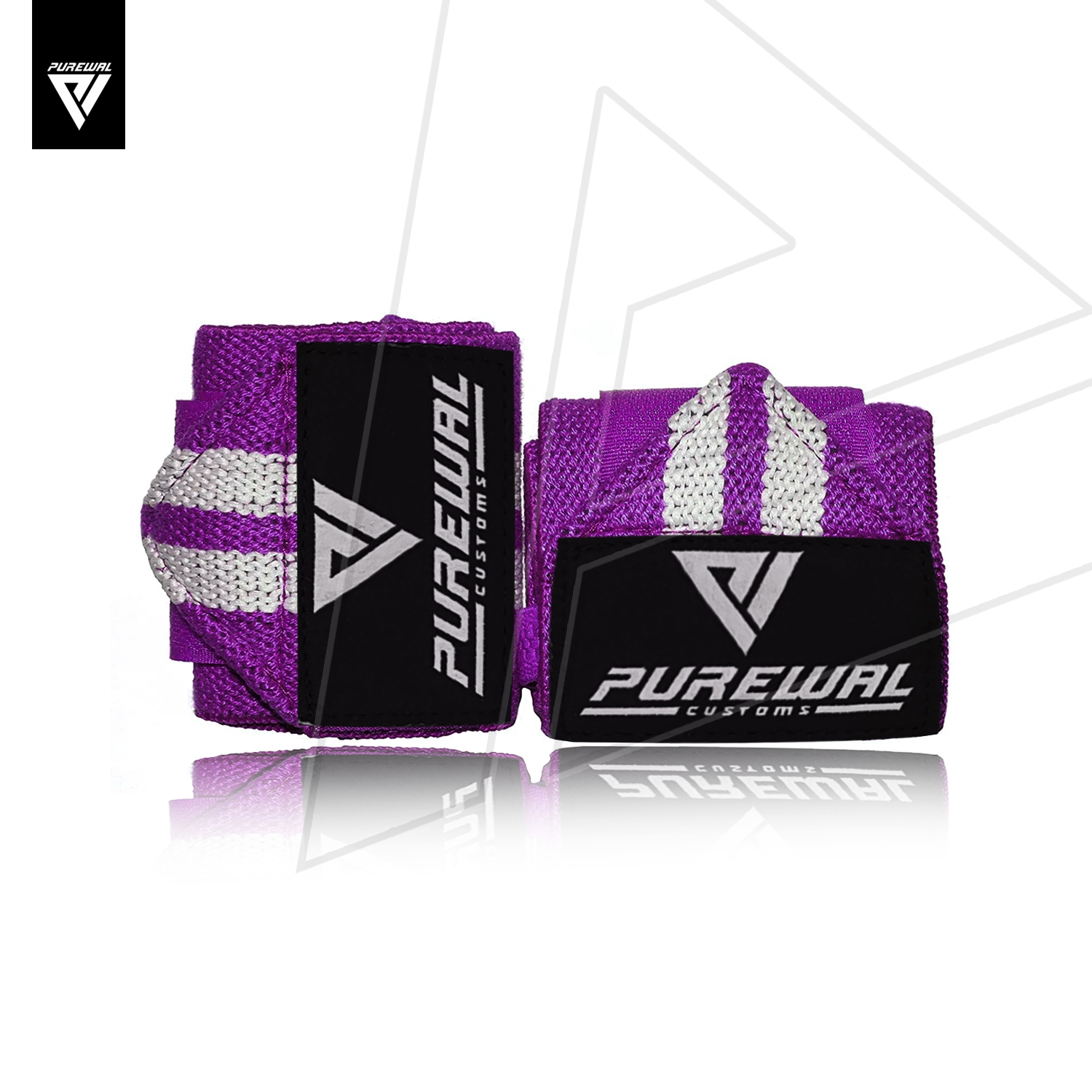 Wrist Wraps - Purple | White