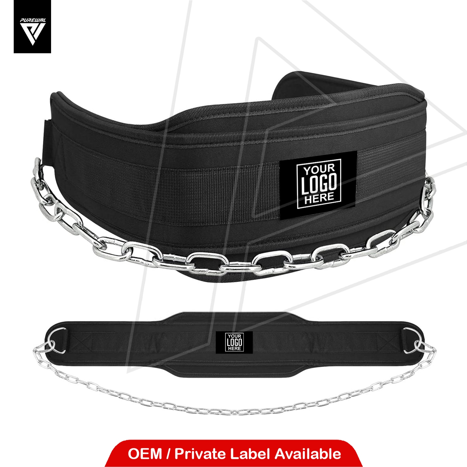 Neoprene Dip Belt with Chain