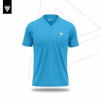 T-Shirt - V Neck - Bright Blue