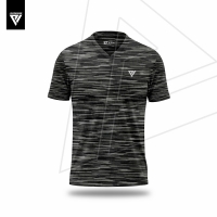 T-Shirt - V Neck - Texture Black